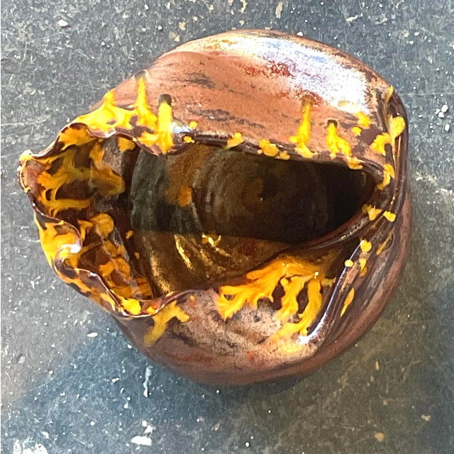 Late 20th Century Vintage Original Studio Pottery Biomorphic Vase For Sale - Image 5 of 12