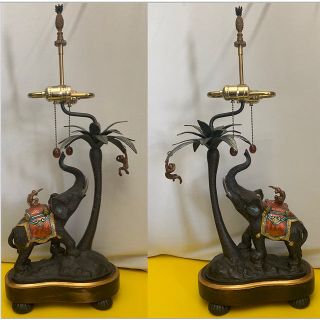 Late 20th Century Frederick Cooper Safari Collection Bronze Elephant