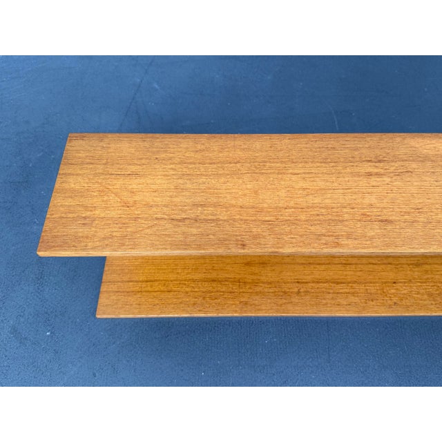 Brown Teak Wall Shelf by Walter Wirz for Wilhelm Renz, 1960s For Sale - Image 8 of 10