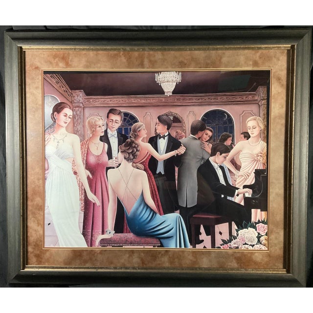 Party Time, Canadian Surrealist, Liane Abrieu - Large Signed Lithograph 2010 For Sale - Image 4 of 8