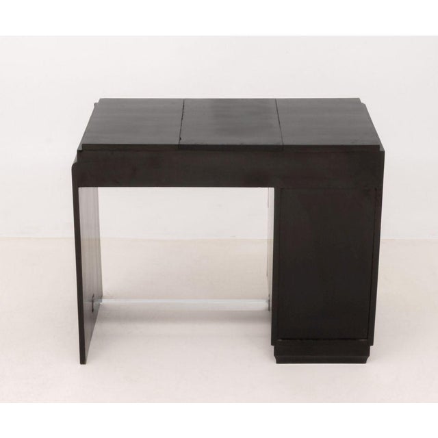 Black Art Deco Ebonized Writing Desk For Sale - Image 8 of 8