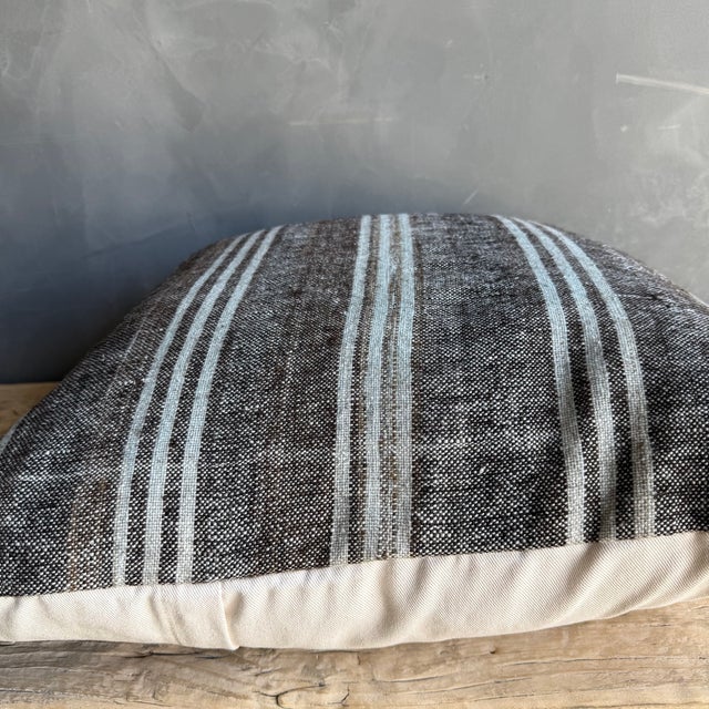Not Yet Made - Made To Order Vintage Turkish Rug Hemp Pillow With Down Insert 22" X 22" For Sale - Image 5 of 6