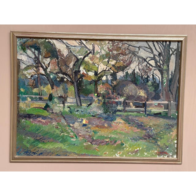 Bengt Crantz, Layered Landscape, 1950s, Oil on Panel, Framed For Sale - Image 16 of 18