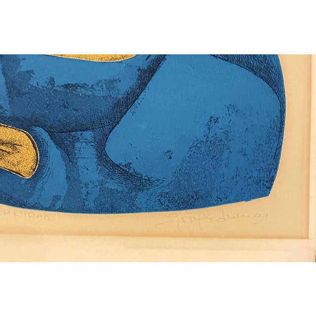 1970s Jorge Dumas (born Uruguay 1928-1985) "Maternidad" Color etching on paper, pencil signed and numbered 23 of 125....