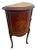 Wood 1930s French Louis Revival Demilune Cabinet With Shelf, Marble Top, Floral Marquetry For Sale - Image 7 of 12