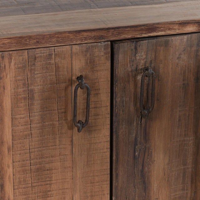 Salvaged Rustic Modern Wood Sideboard For Sale - Image 4 of 6