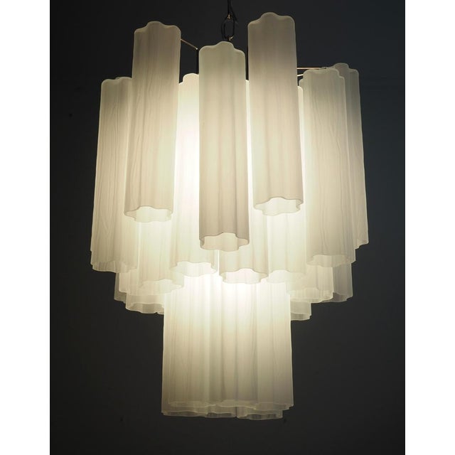 Albaster Murano Glass Chandelier, 1990 For Sale - Image 9 of 13