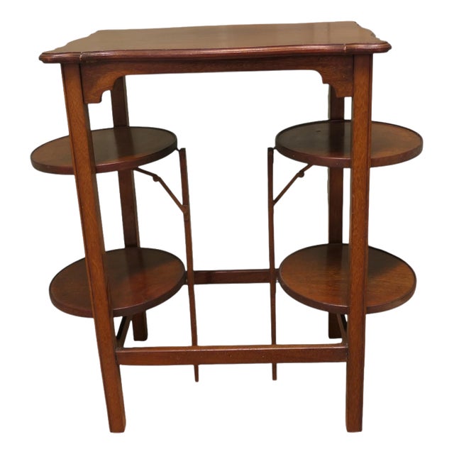Side Table with Double Cake Stand, 1900 For Sale