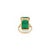 12.59 Ct Emerald Solitaire Contemporary Cocktail Ring Size 7 by VRJewels in 18k Yellow Gold For Sale - Image 9 of 15