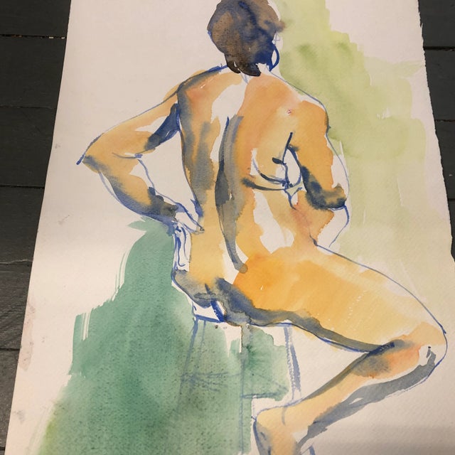 Original 15 x 22 painting on watercolor paper unsigned Unframed