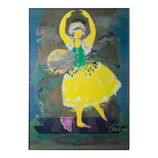 Bjørn Wiinblad Royal Danish Ballet Poster, Signed, 1988 For Sale