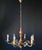 Italian Chandelier in Wood and Brass, 1950s For Sale - Image 3 of 10