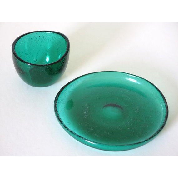 Arne Jon Jutrem Arne Jon Jutrem for Hadeland Glassverk Greenland Series Bowl and Underplate For Sale - Image 4 of 6