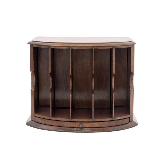 Edwardian Mahogany Letter Rack, with brass label reading "Telegrams" to base and "J. G. Vickery / To his majesty the king...