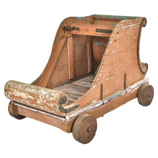 Vintage Wooden Trolley For Sale