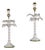 Palm Tree Base Earthenware Table Lamps, 1970s., Set of 2 For Sale