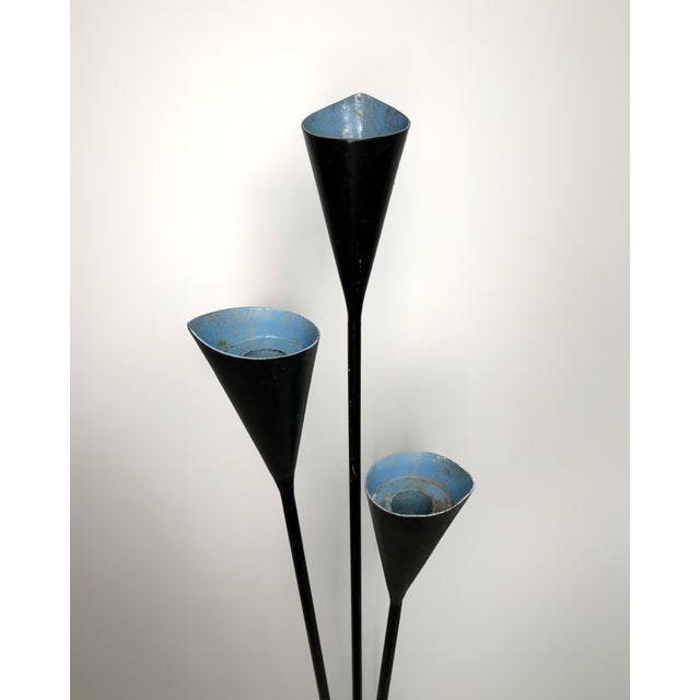 Sculptural Tall Floor Candleholders, attributed to Svend Aage Holm Sørensen, Denmark, 1950s60s, Set of 2 For Sale - Image 4 of 8