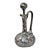 Antique Art Nouveau Style Sterling Over Glass Decanter W/Stopper For Sale