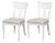 French White Painted Dining Chairs- Set of 2 For Sale