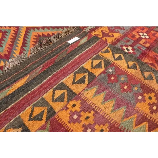 Late 20th Century Vintage Afghan Ghalmouri Maimana Kilim Rug, 09'09 X 14'11 For Sale - Image 5 of 10