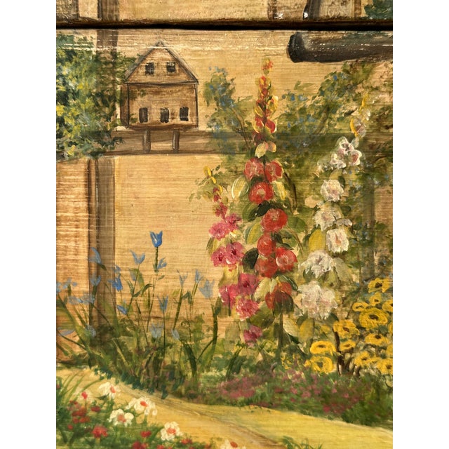 Hand-Painted Cottage Landscape Chest of Drawers, 19th Century For Sale - Image 10 of 18