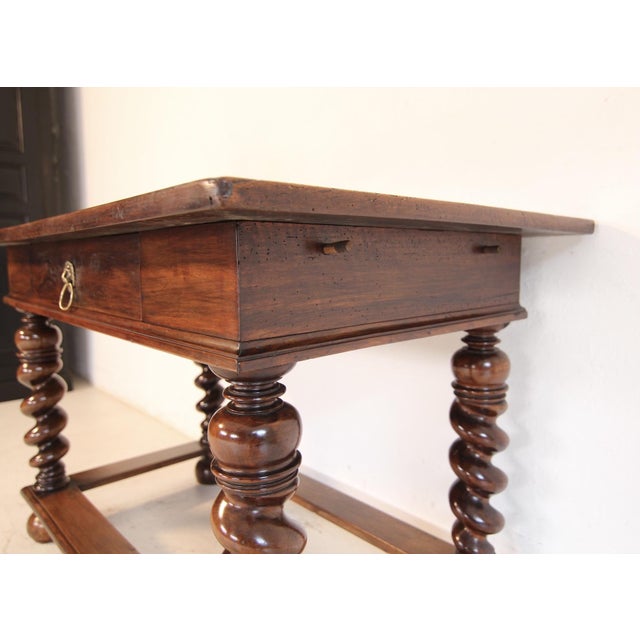 Wood Late 19th Century French Louis XIII Walnut Side Table For Sale - Image 7 of 18