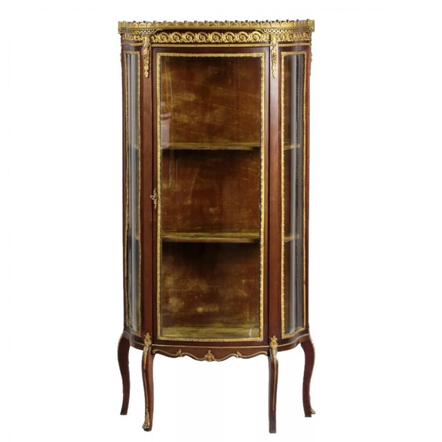 Wood Louis XVI Style Showcase For Sale - Image 7 of 7