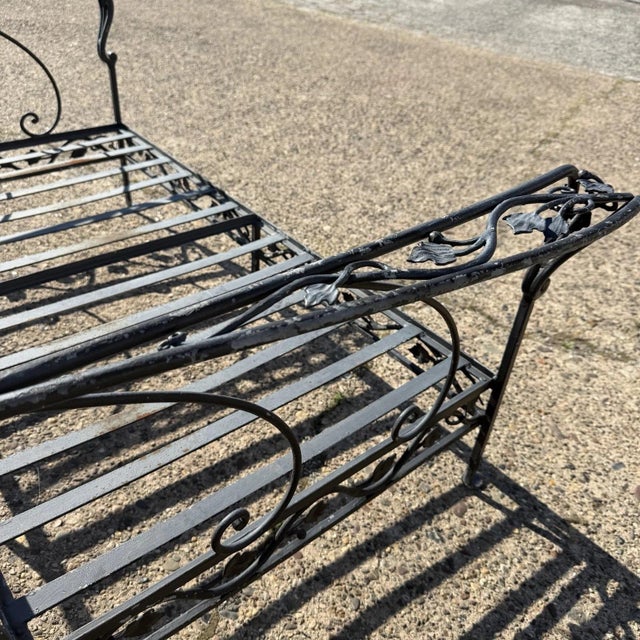 Vintage Salterini Style Wrought Iron Settee Loveseat by Florentine Craft Studio For Sale - Image 16 of 17