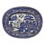 Antique Gold Rimmed Oval Beech Hancock & Company Blue Willow Serving Platter From England - Circa 1851 For Sale