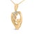 Haus of Brilliance Gold Vermeil Diamond Accent Mom and Child Heart Pendant Necklace For Sale - Image 4 of 4