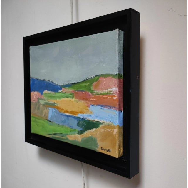 "couleurs ephemeres" by Sophie Dumont, presented on a canvas measuring 27x35 cm (approximately 10.6x13.8 inches), is a...