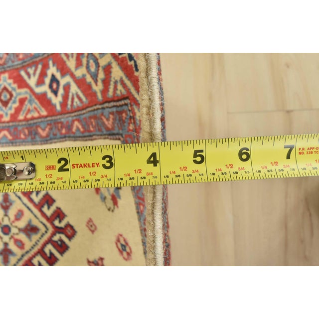 Kazak Rug 3’2” X 5′ Beige Wool Tribal Hand-Knotted Oriental Carpet For Sale - Image 11 of 13