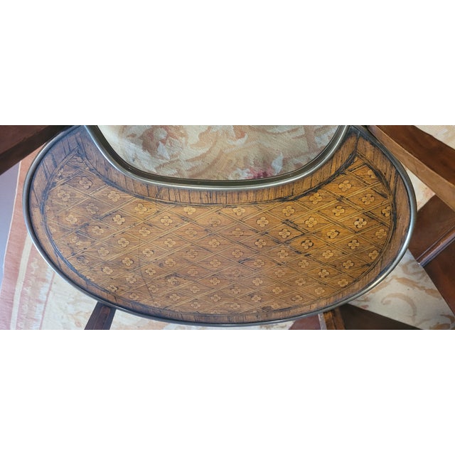 Fine Antique French Stone Top Marquetry Side Table For Sale - Image 12 of 15