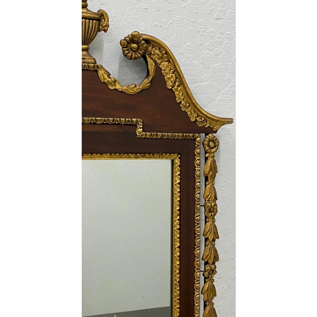 19th Century Hand Carved & Gilded Mahogany Wall Mirror For Sale - Image 4 of 13