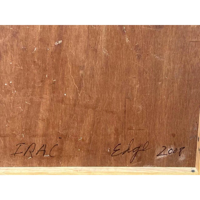 Paint "Irak" Oil Painting on Board by Doug Edge For Sale - Image 7 of 8