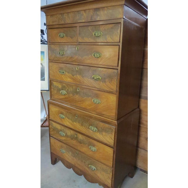 Mid 19th Century English Mahogany Chest on Chest C.407 For Sale - Image 5 of 11