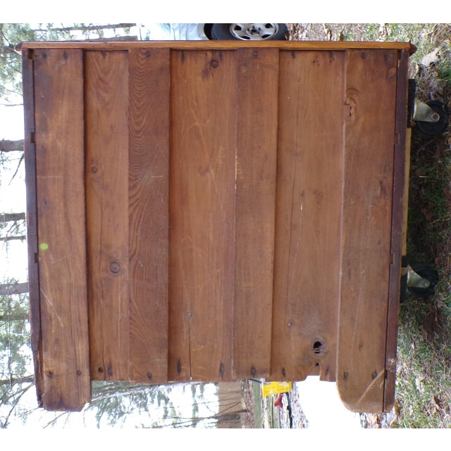 Antique Oak Chest Commode Washstand Dry Sink Country Farmhouse Cabinet For Sale - Image 16 of 17