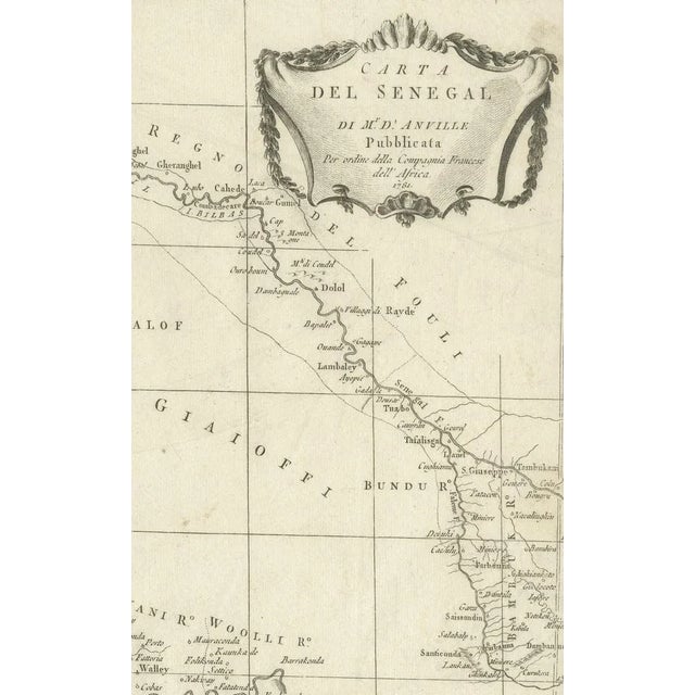 Antique Map of Senegal, West Africa, 1781 For Sale - Image 3 of 6