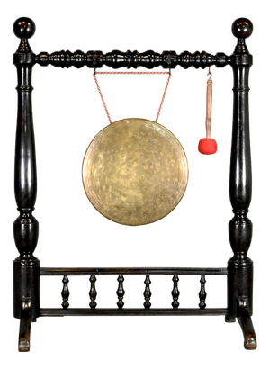 Large Framed Dinner Gong in Mahogany, 1890s