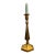 Vintage Solid Brass Hexagonal Candlestick With Faceted Stem, Mid-Century Modern For Sale