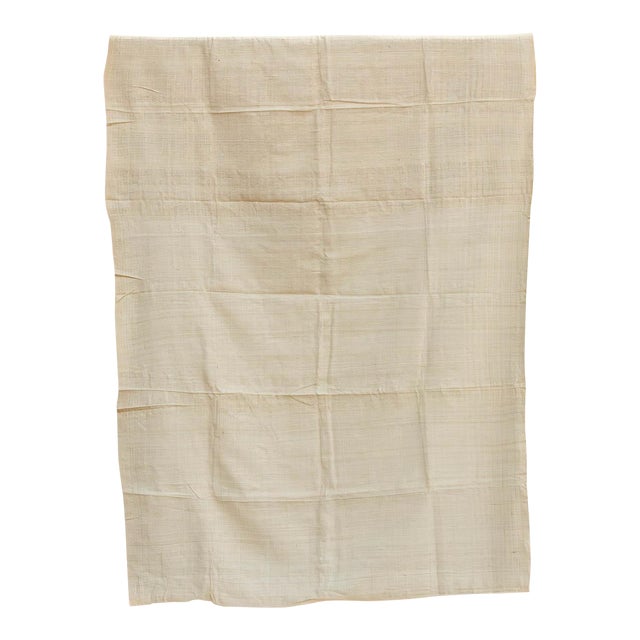Organic Peace Silk Throw, Pale Birch For Sale