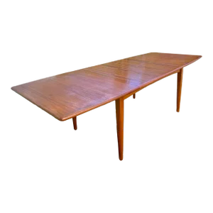 Mid-Century Danish Teak Extendable Dining Table