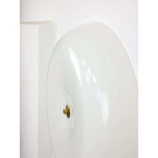 Large Mid-Century Modern Italian Acrylic Glass and Brass Wall Lamp For Sale - Image 15 of 18