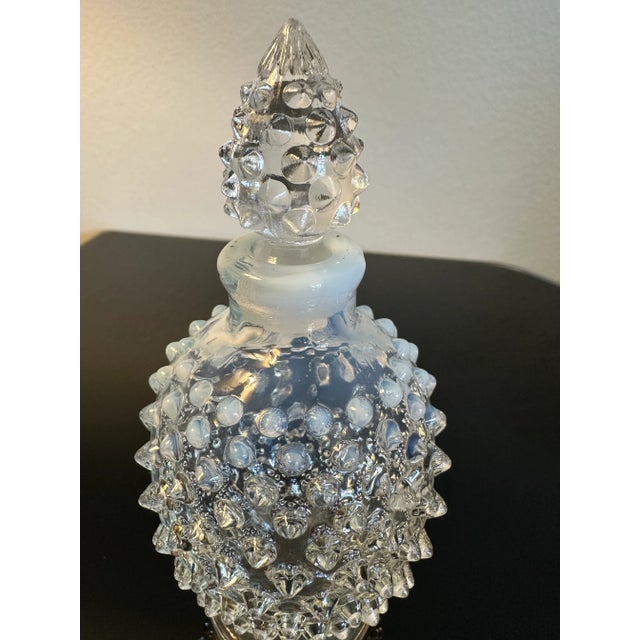 Mid-Century Modern Fenton Perfume Bottle Hobnail Opalescent White For Sale - Image 3 of 9
