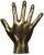 An open hand is rendered simply in an expertly weathered warm antique finish. Featuring raw, stylized lines, this...