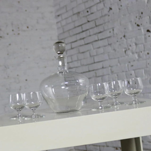 Mid-Century Modern 1950s Tinka Decanter Set with Five Glasses by A. D. Copier for Royal Leerdam Holland - Set of 6 For Sale - Image 3 of 13