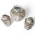 This exquisite set of three vintage Chinese style vase and cannisters hand painted and in the style of Andrea by Sadek is...
