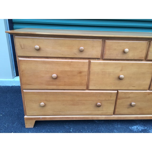 Solid Maple Moosehead Long Dresser & Mirror Chairish