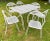 Mid-Century Modern 1960s Rid-Jid Iron Folding Patio Dining Set Table & 6 Chairs, Attributed to Salterini For Sale - Image 3 of 10