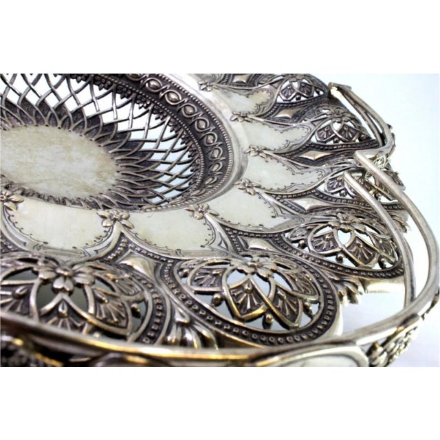 Silver Fruit Bowl with Cutouts For Sale - Image 4 of 10